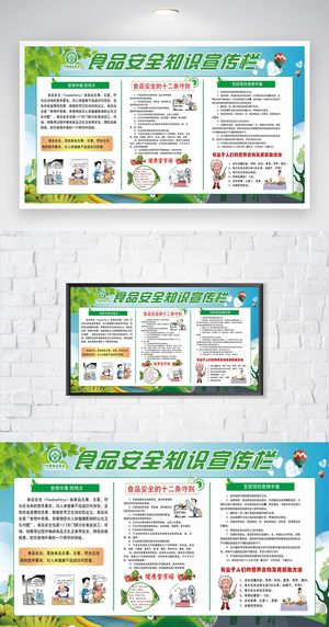 大气食品安全宣传展板设计