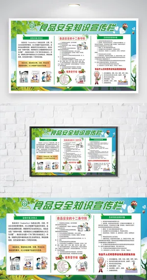 大气食品安全宣传展板设计