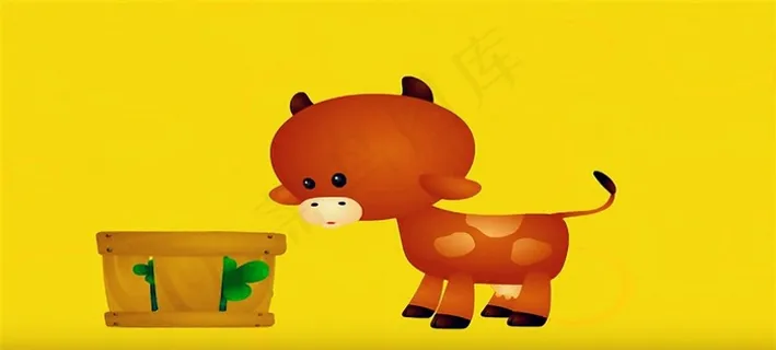 吃叶子的小牛 吃叶子的小牛