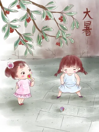 二十四节气大暑海报