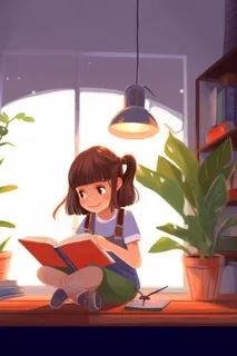 学生在书桌开灯读书复习海报素材背景