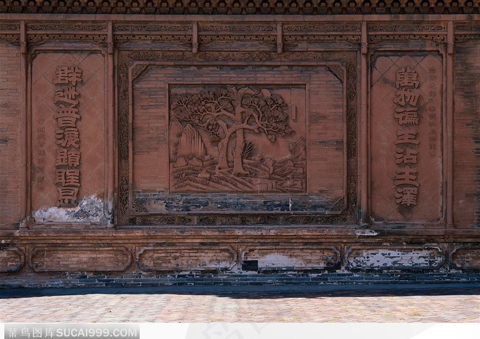 中国古代石雕建筑-漂亮的松树雕刻