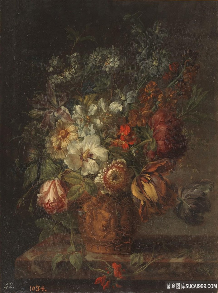 静物花卉花瓶油画