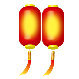中国新年灯笼兔年免抠新春灯笼