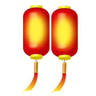 中国新年灯笼兔年免抠新春灯笼