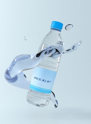 建模 矿泉 水瓶 样机