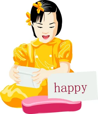 黄色卡通风动画动漫素描线稿海报图片素材矢量图人物12