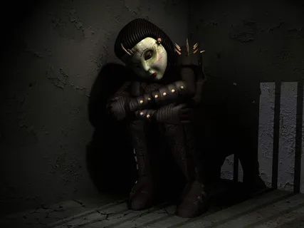 黑色精灵恐怖图片