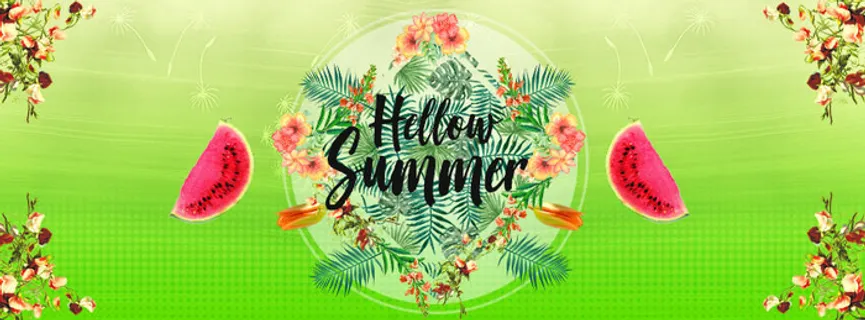 绿色夏日促销宣传海报