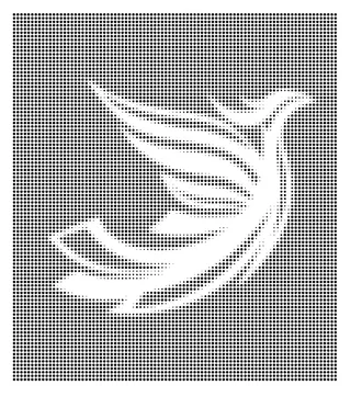 凤凰黑白波点图案