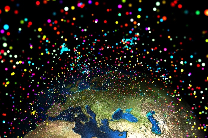 元宇宙世界天空背景墙风景