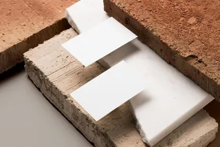 石块背景正反面高档轻奢名片样机