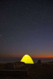 星空下露营图片