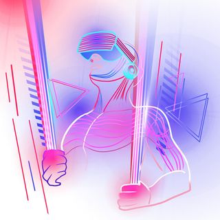 科技人工智能虚拟现实VR元宇宙海报模板PSD分层设计素材