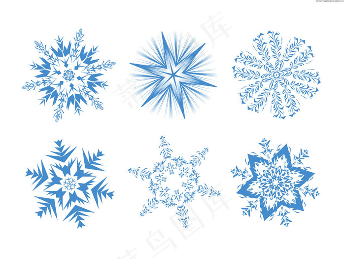 六种雪花形态