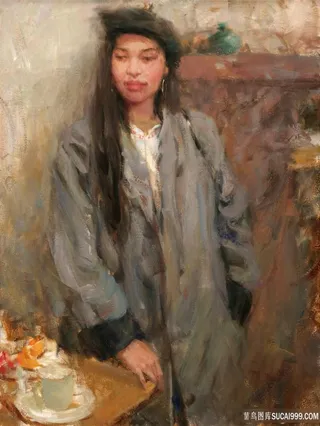 高清女士肖像艺术油画