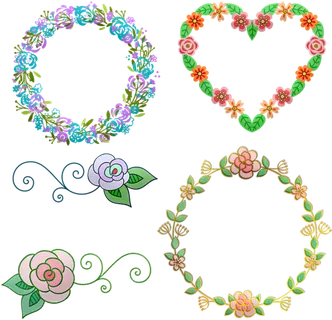 植物边框卡通春季装饰素材谷雨