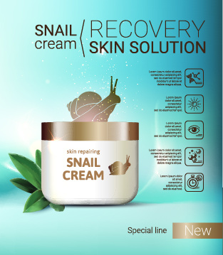 化妆品使用说明书彩妆科幻底图