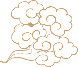 中式传统祥云中国风古典水纹吉祥图案免抠