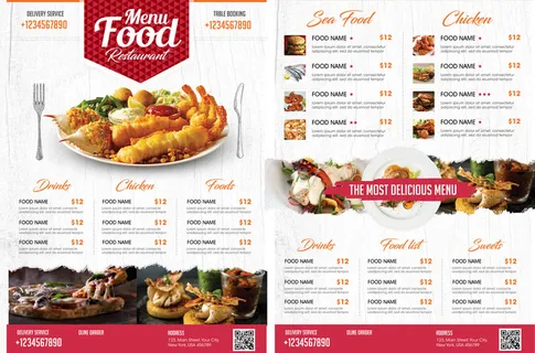 设计英文食物菜单素材