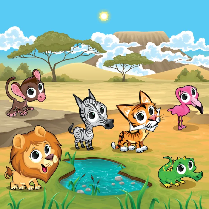 小动物卡通eps,ai矢量模版下载