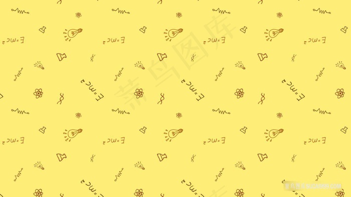 学校主题手绘公式灯泡背景图片