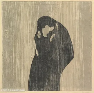 蒙克手绘艺术插画