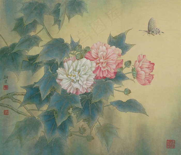 秋艳工笔艺术画