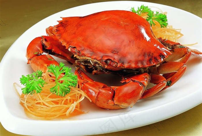 清蒸大闸蟹美食图片