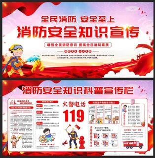 消防安全知识科普展板宣传栏
