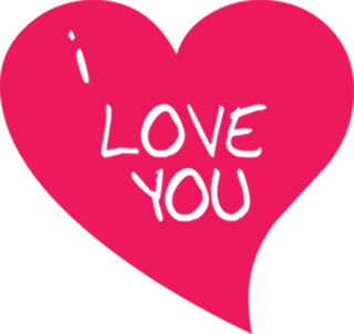 爱心玫红情人节