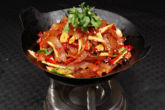 干锅美食焖锅湘菜麻辣香辣纸锅干锅牛头皮