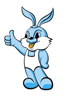 卡通可爱蓝色兔子