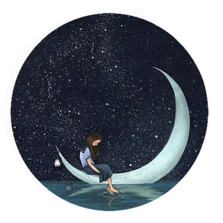 月球星空素材_唯美星空