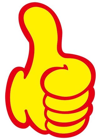 挑起大拇指不干胶