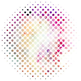 圆形斑点紫色色块科技kv主视觉素材