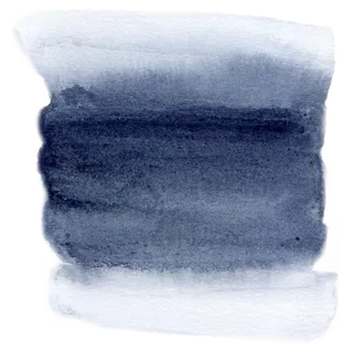 海军蓝金线水彩花卉素材