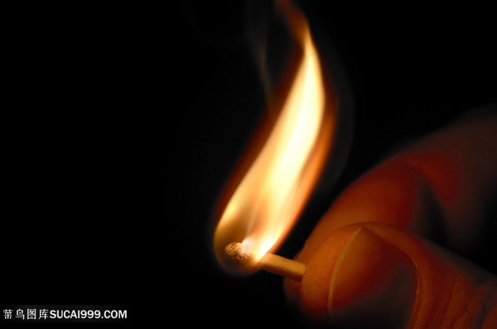 燃烧火焰火柴高清图