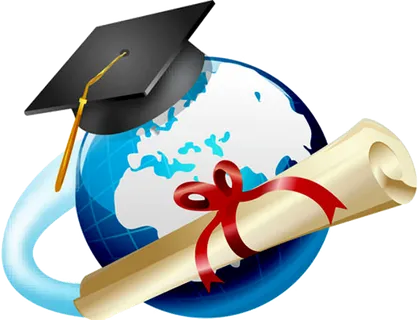 地球卡通博士帽简笔少儿兴趣班