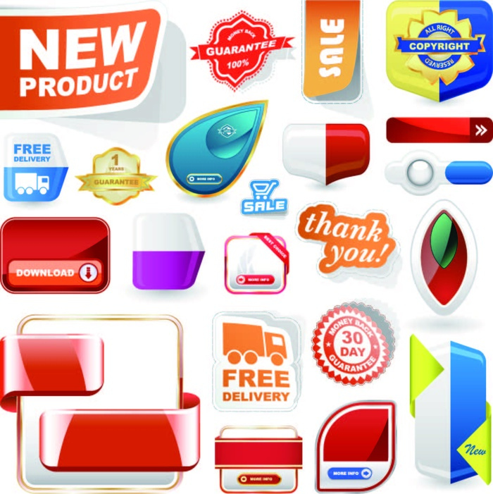 免抠促销标签矢量