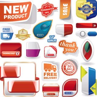 免抠促销标签矢量