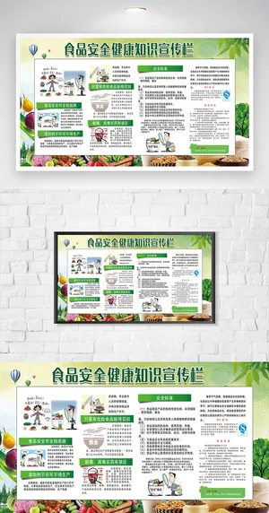 简洁食品安全教育展板
