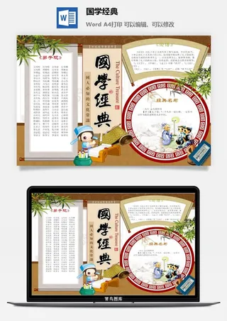 国学经典弟子规小报