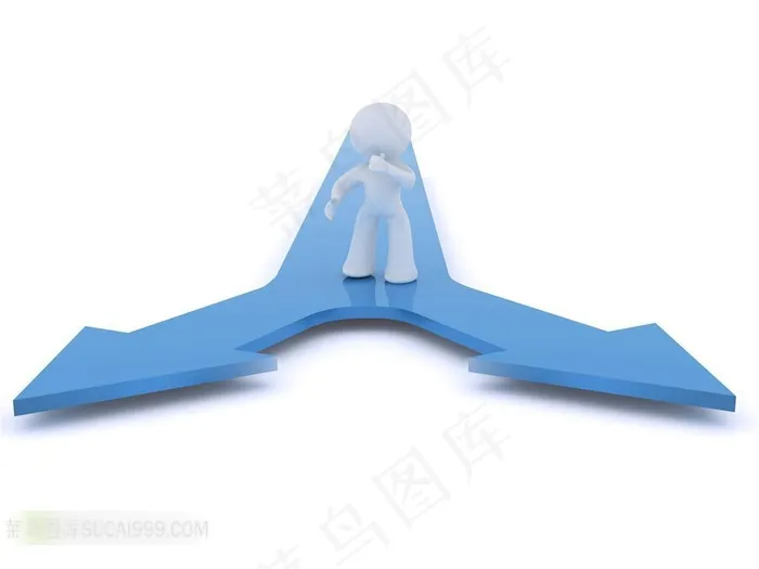 蓝色创意箭头标志素材