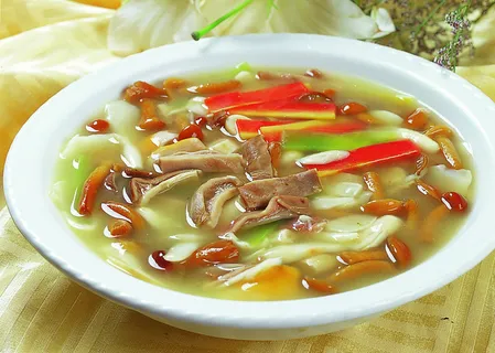 川菜湘菜高清菜谱 山珍菌烩肚条 川菜湘菜高清菜谱 山珍菌烩肚条