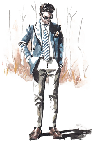 男士时尚简笔