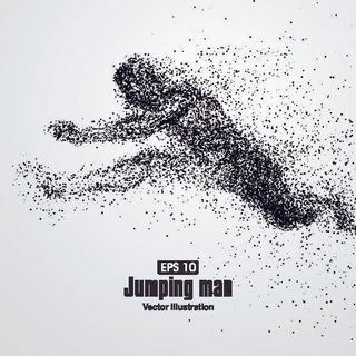 矢量科技动感粒子元素EPS运动人物动物点状创意矢量科幻设计素材