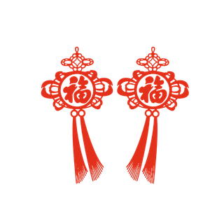 红色平安结中国结免扣素材