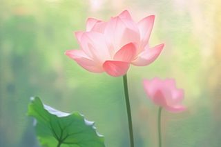 简约清新粉色荷花背景