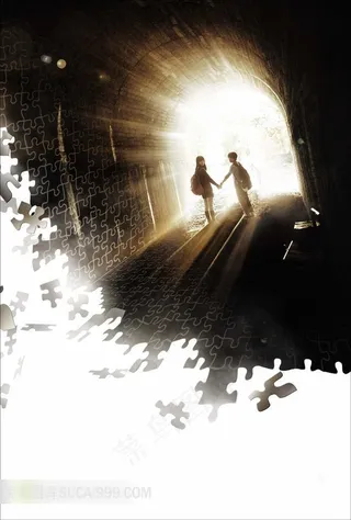 隧道里拉手的少年电影海报